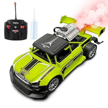 High-Speed Remote Control Spray Car for Kids  – Sound, Lights & Cool Mist Effect