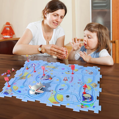Rail Car Puzzle Track Car Play Set