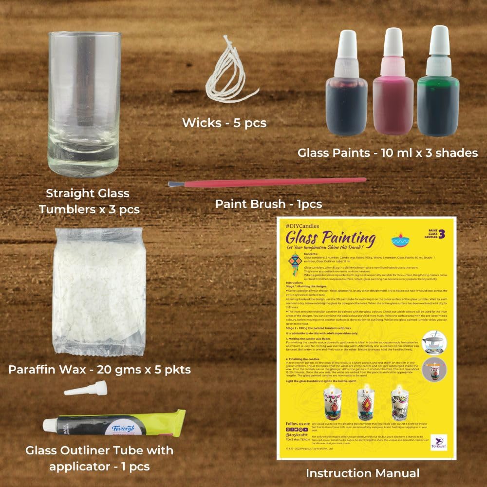 DIY Glass Painting Candle Kit