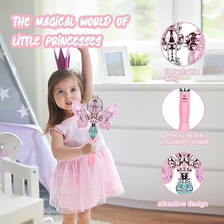 Rotating LED Light-Up Fairy Wand