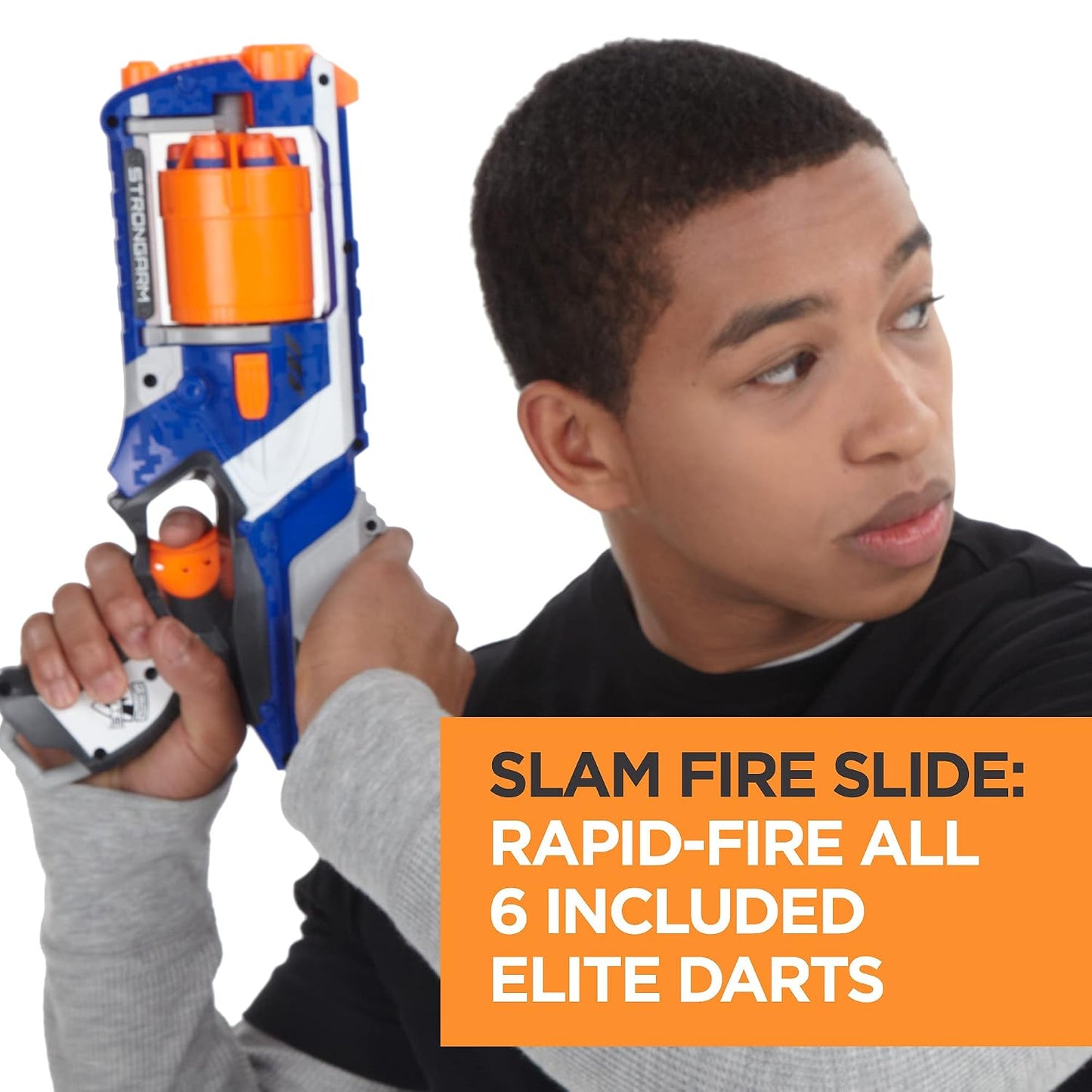 Nerf Plastic Disruptor Elite Blaster 6-Dart Rotating Drum