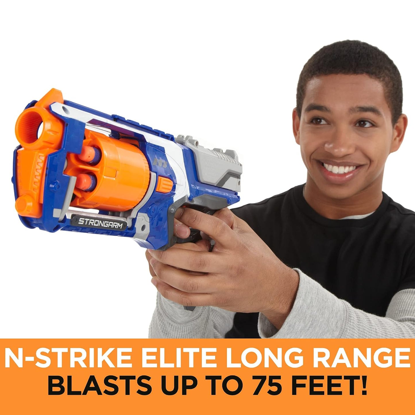 Nerf Plastic Disruptor Elite Blaster 6-Dart Rotating Drum
