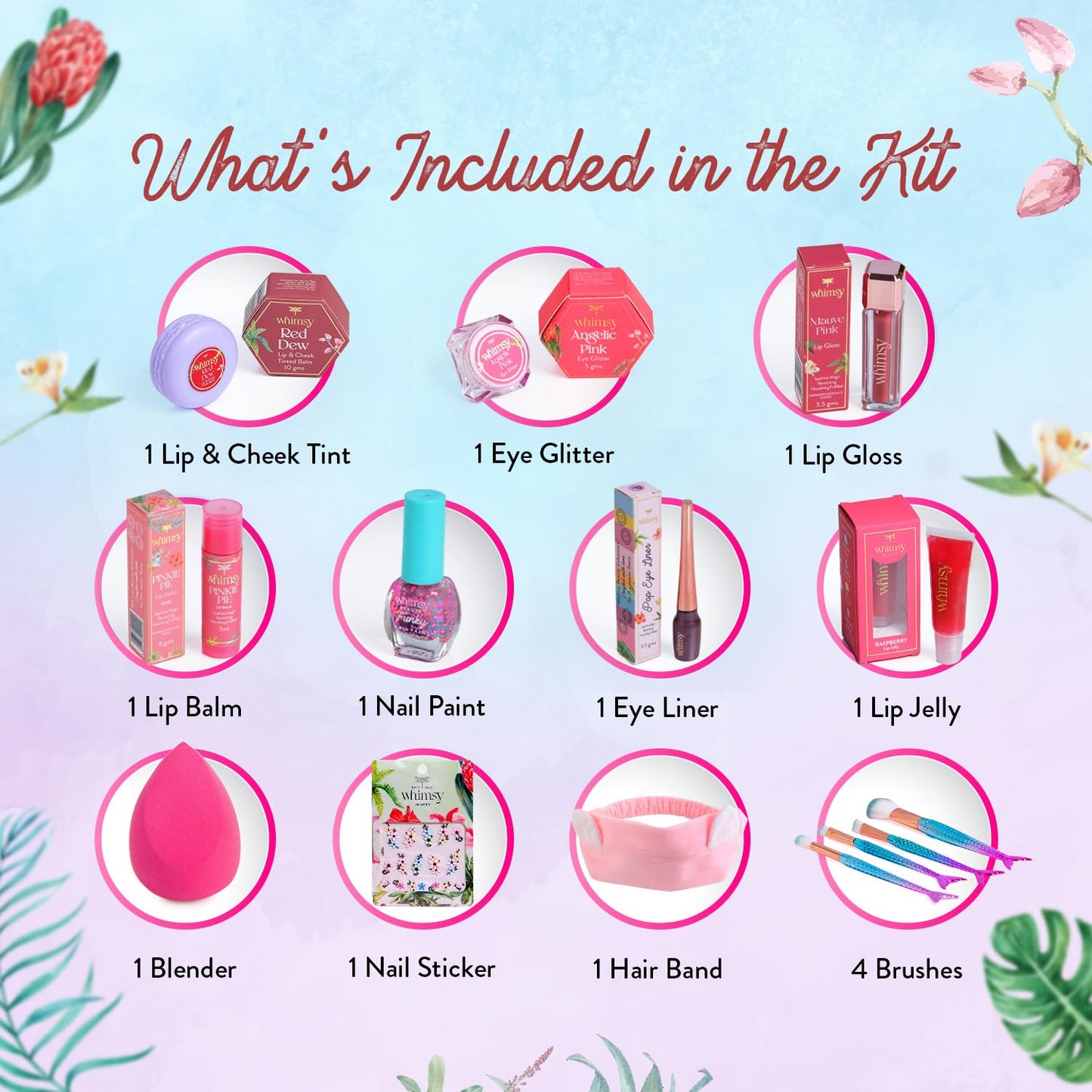 Whimsy Beauty Organic & Safe Blossom Makeup Kit