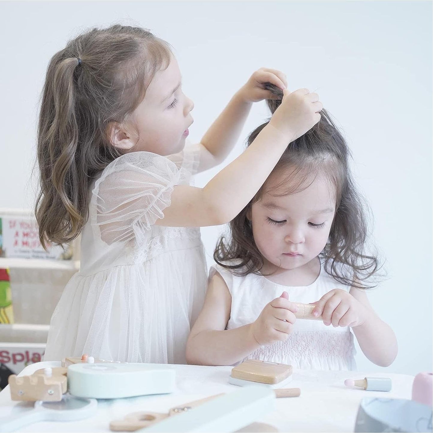 Wooden Cosmetics Pretend Play Kit for Girls