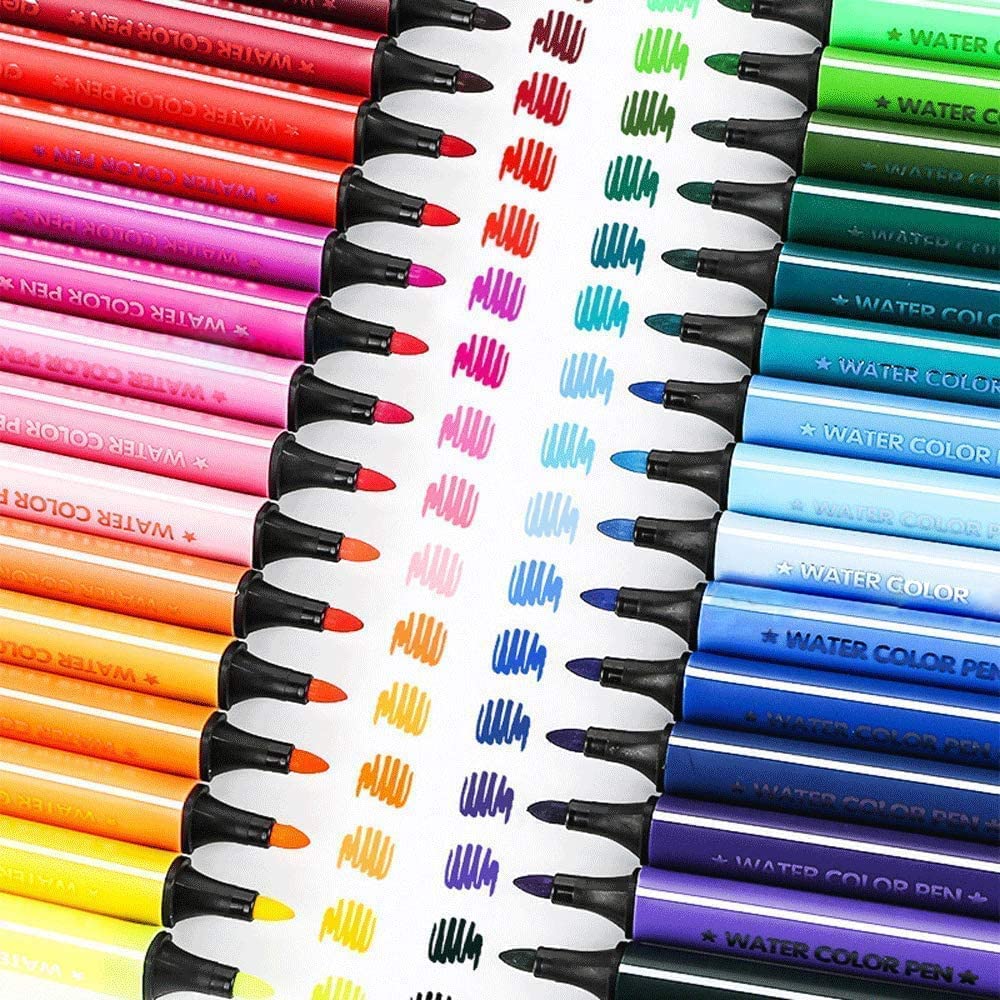 Washable Watercolor Marker Sketch Pens Set For Kids - 48 Pcs