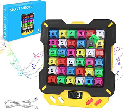 Smart Sudoku Puzzle Game – Electronic 4-in-1 Brain Teaser Console for Kids & Adults 🎮 | 3500+ Logic Challenges 🧩 | STEM Learning Toy | Portable Travel Puzzle Gift for Ages 4+