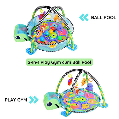 Turtle 3-in-1 Play Gym and Baby Playing Mat