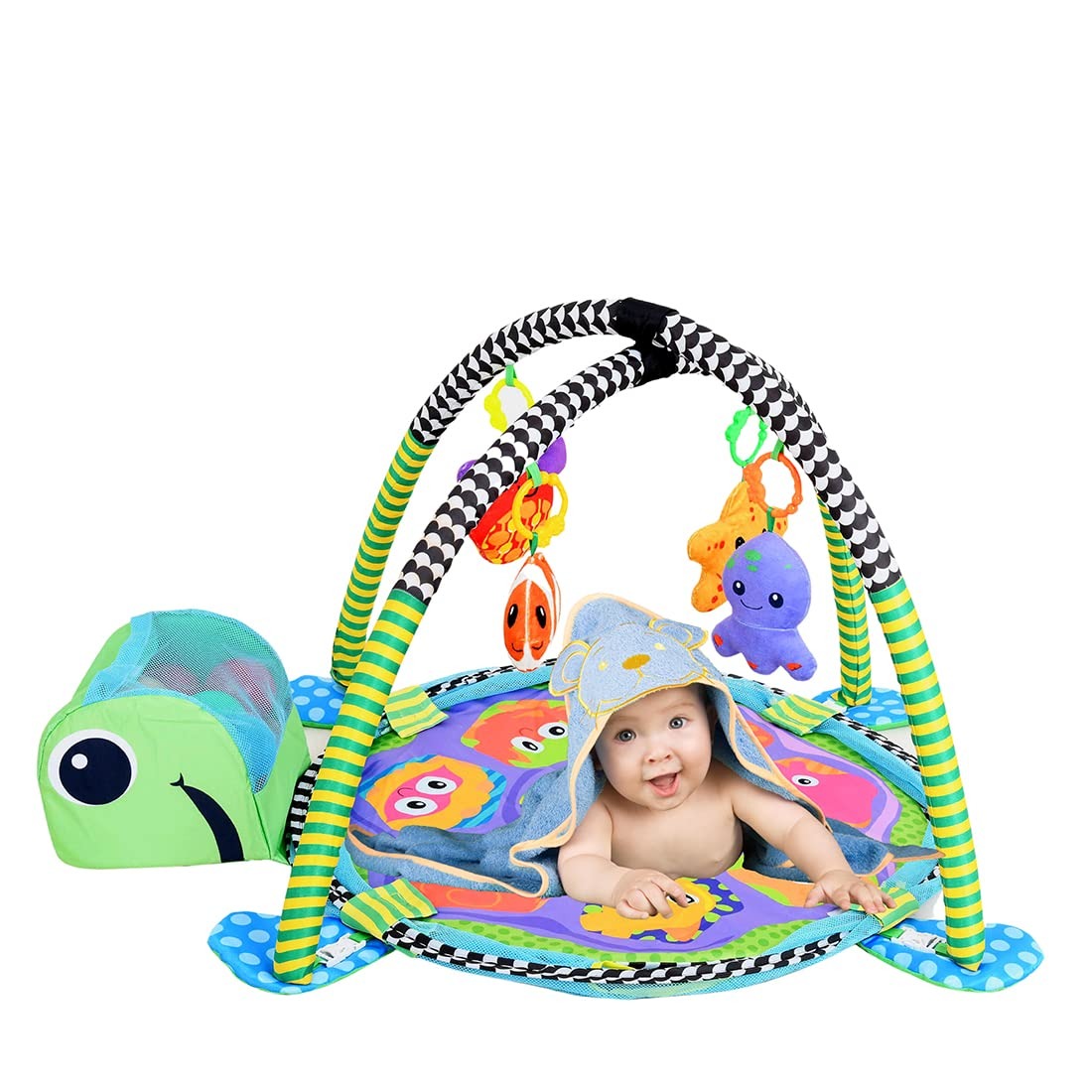 Turtle 3-in-1 Play Gym and Baby Playing Mat