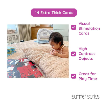 Newborn High Contrast Flash Cards (Red, Black, White, Learning Cards, Age Group: 0-1 Year)