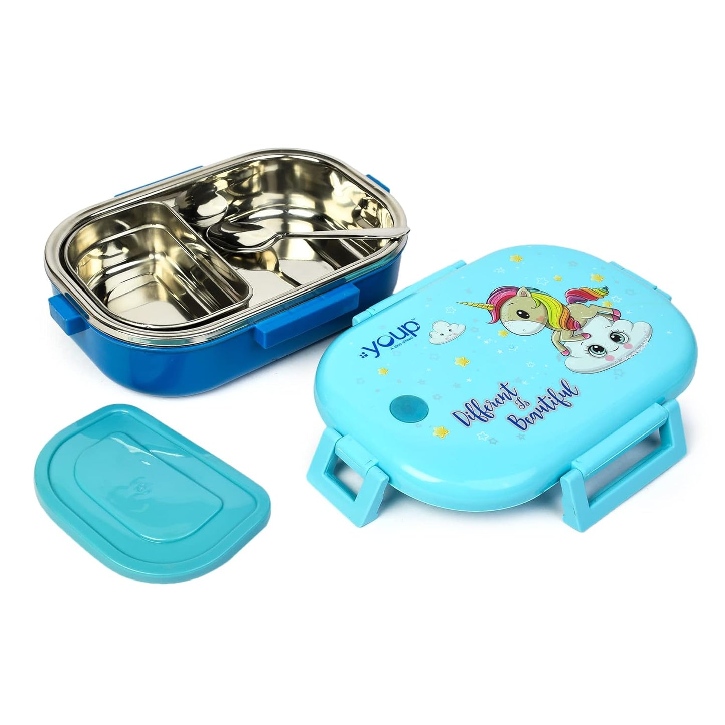 Stainless Steel Unicorn Theme Kids Lunch Box - 700 ml