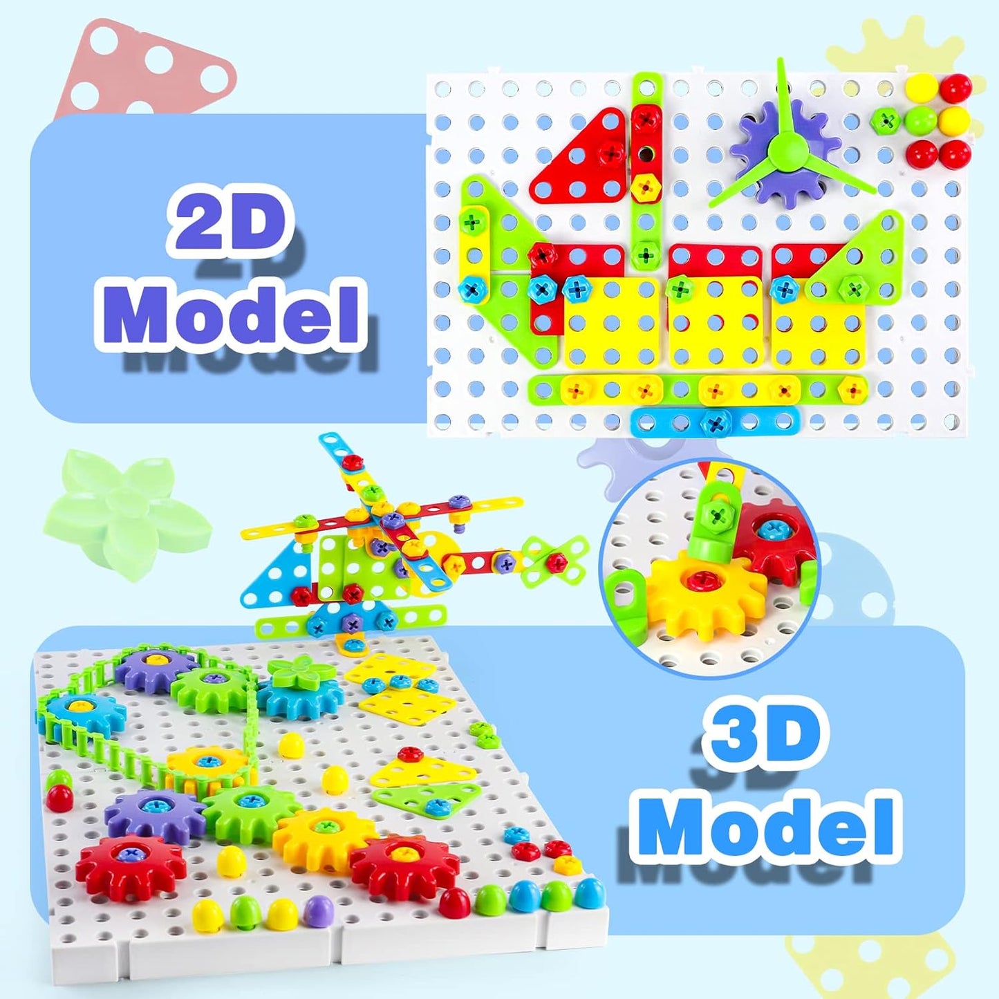 281 Puzzle Peg - Creative Mosaic Drill Gears Toys