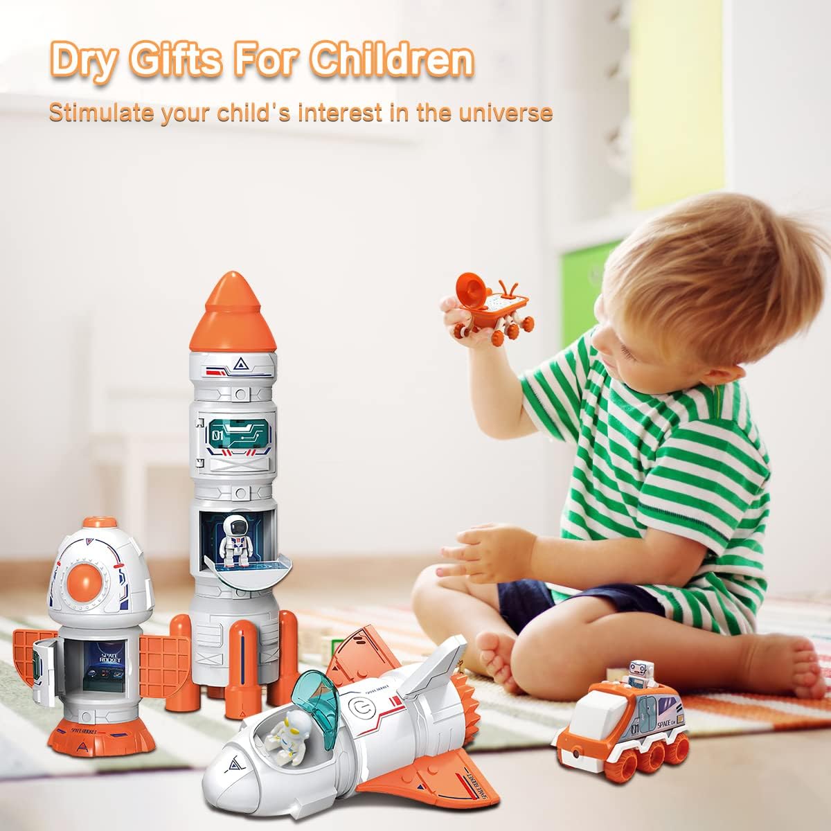 Aerospace Model Space Figure Toys with Sound & Lights