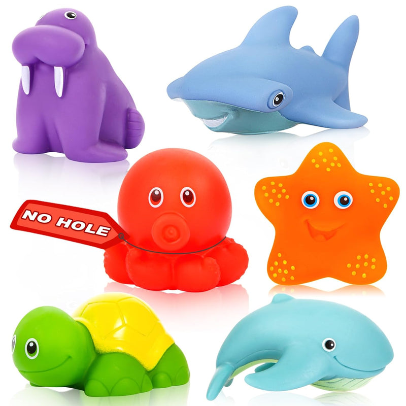 Baby Bath Toys for Kids Ages 1-3,No Hole Ocean Animal Bathtub Toys