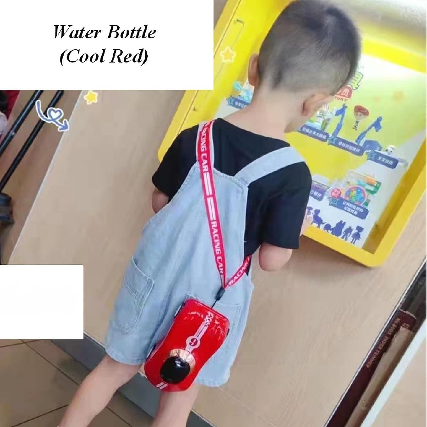 Children's Straw Sports Car Sipper Water Bottle