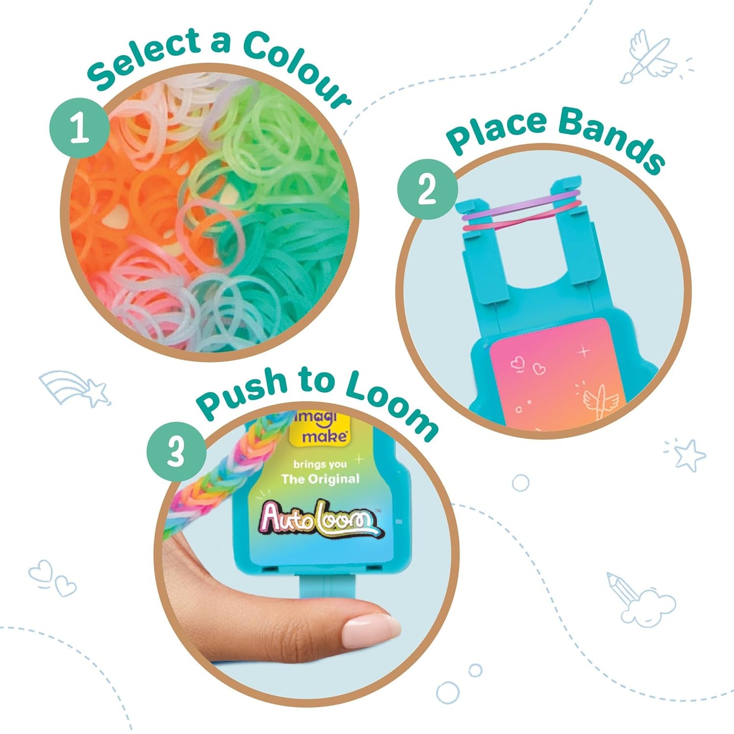 Imagimake Rainbow Loom Glow in the Dark Kit