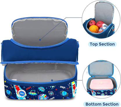 Premium Quality Multipurpose Double Decker Insulated lunch Tiffin Bag For Kids