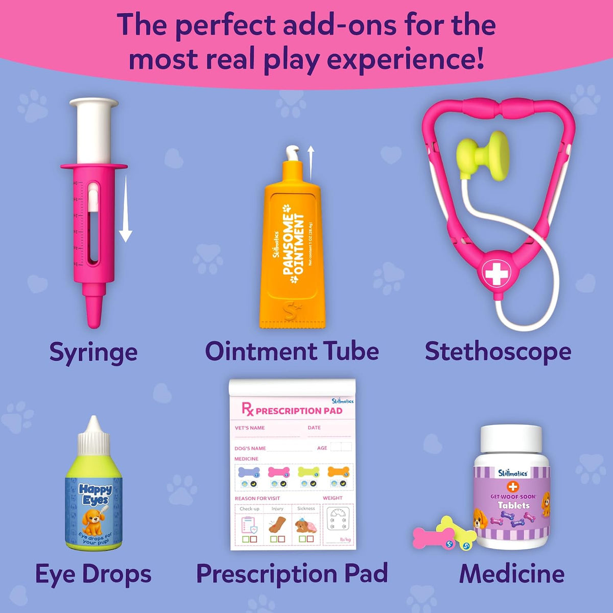 Skillmatics Vet Set for Kids – 30+ Pieces, Interactive Pretend Play Kit