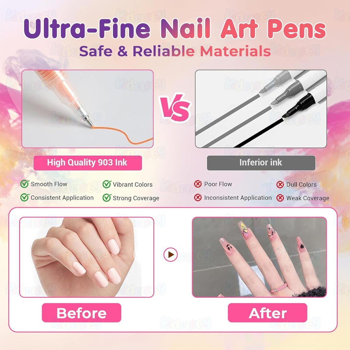 12 Colors DIY Nail Art Pens Set