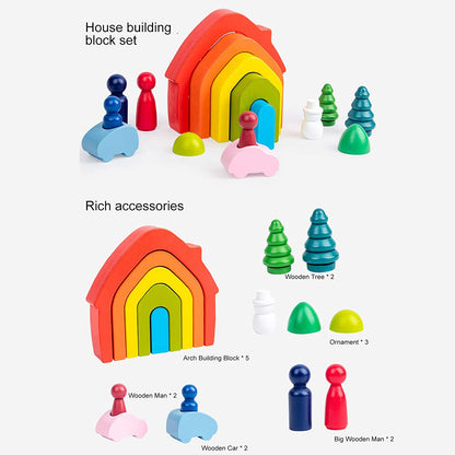 Creative Rainbow Home Building Blocks