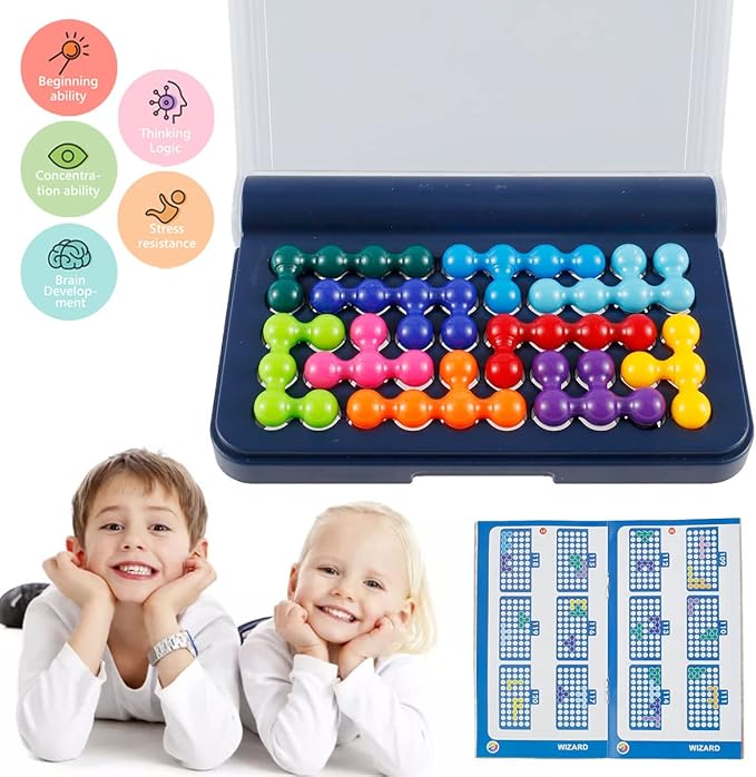Brain-Boosting Puzzle Game for Kids & Adults | 120 Challenges in 2D & 3D | Travel-Friendly