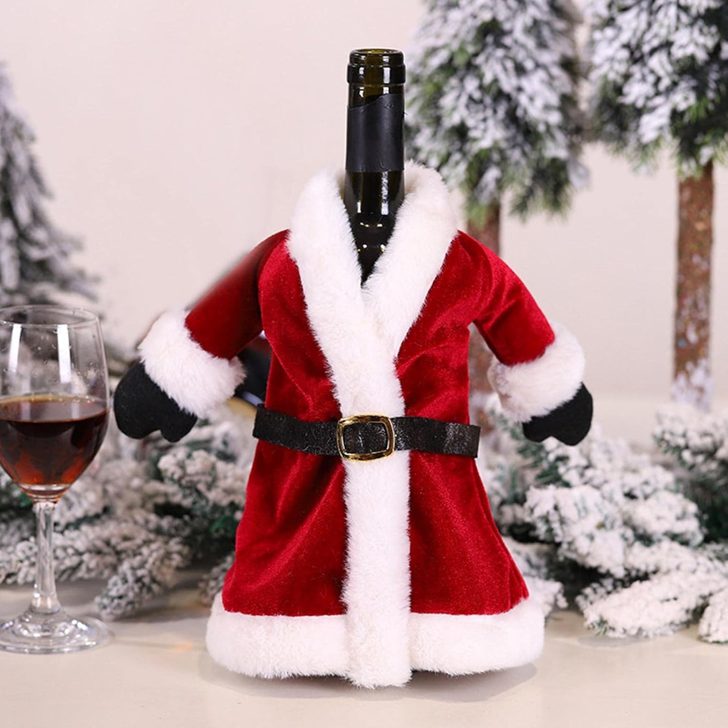 Mr & Mrs. Santa Wine Bottle Covers (Set of 2)