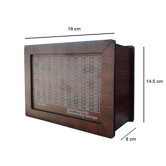 Money Saver Wooden Box – ₹1 Lakh Challenge
