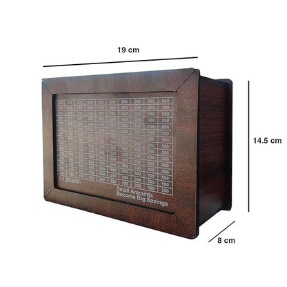 Money Saver Wooden Box – ₹1 Lakh Challenge