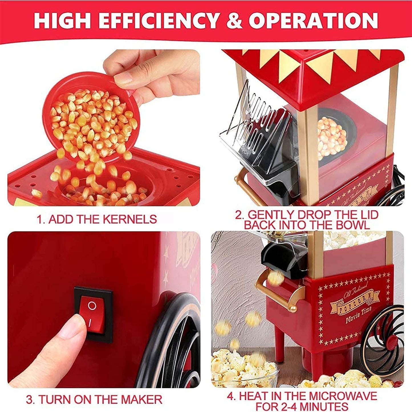 Popcorn Maker | Electric Instant Popcorn Maker