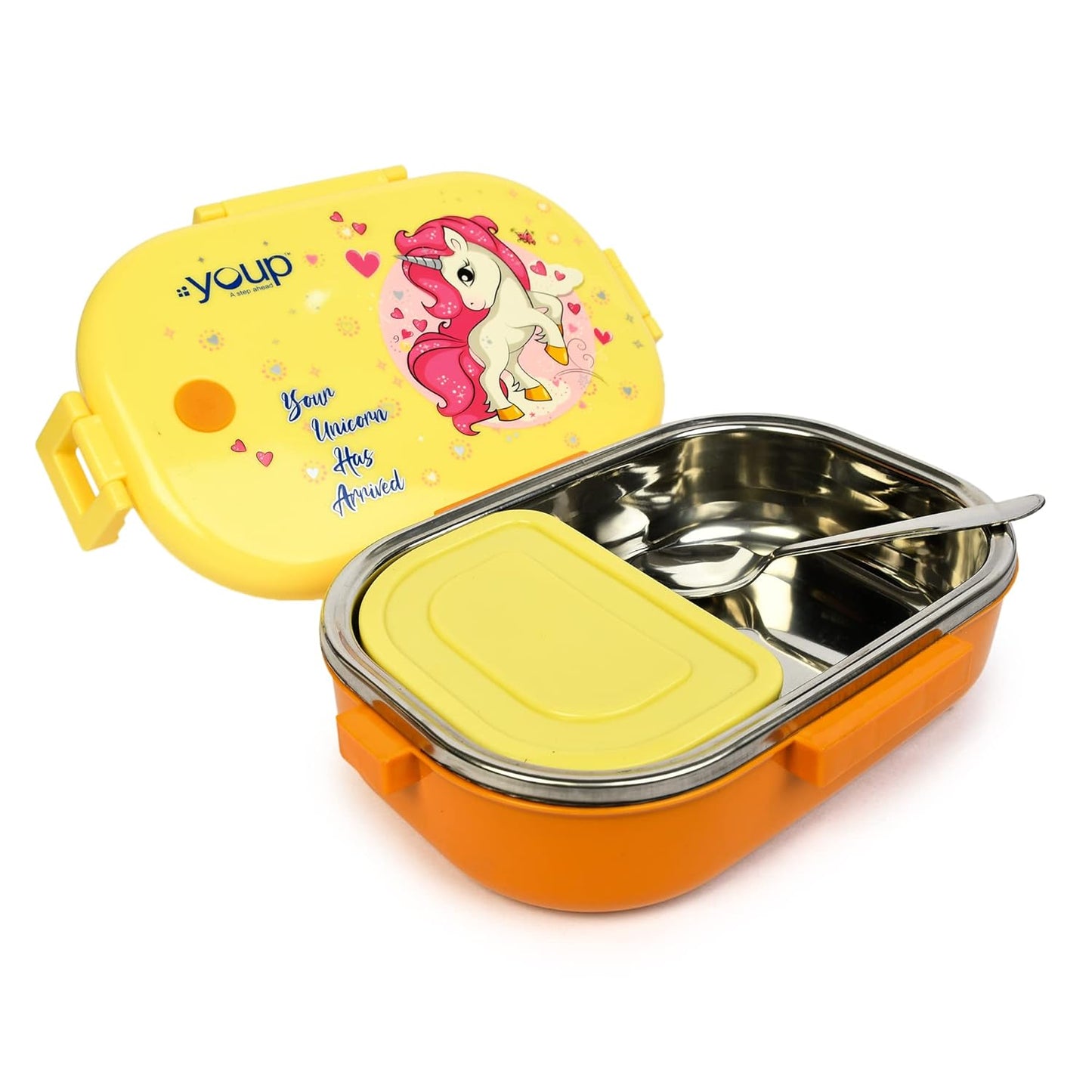 Stainless Steel Unicorn Theme Kids Lunch Box - 700 ml