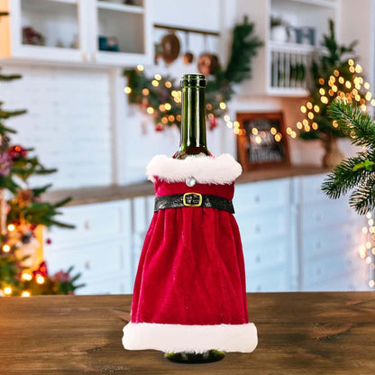 Mr & Mrs. Santa Wine Bottle Covers (Set of 2)