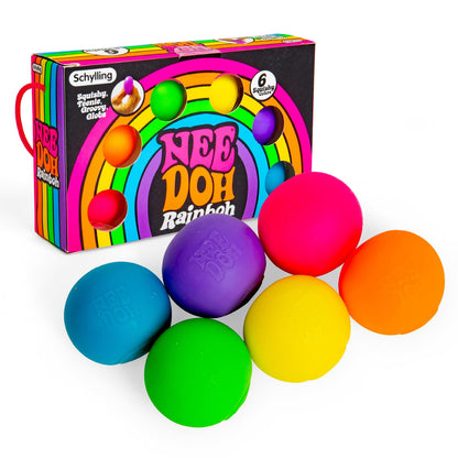 NeeDoh Rainboh | Sensory Fidget Toy | 6 Mini Groovy Globs
