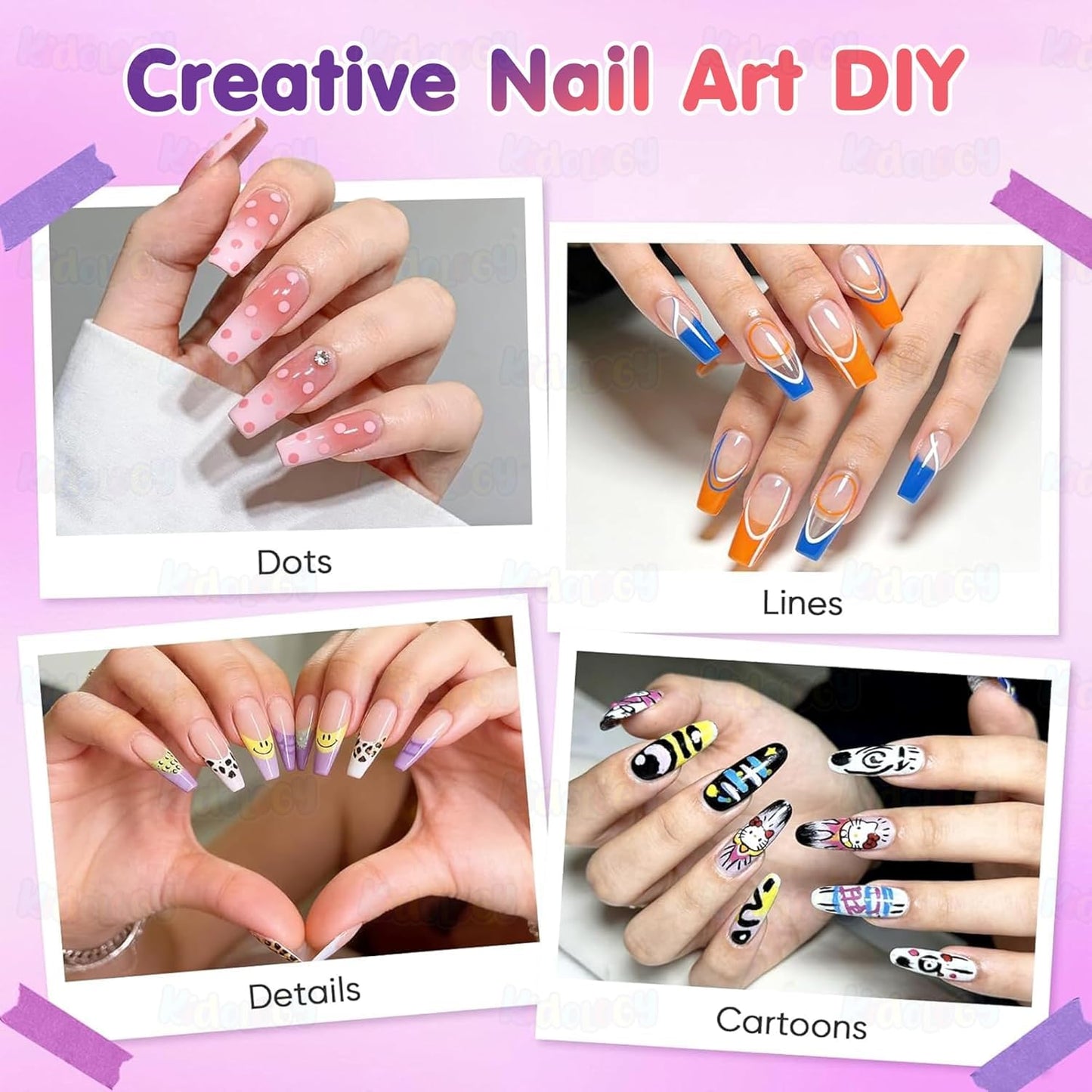 12 Colors DIY Nail Art Pens Set