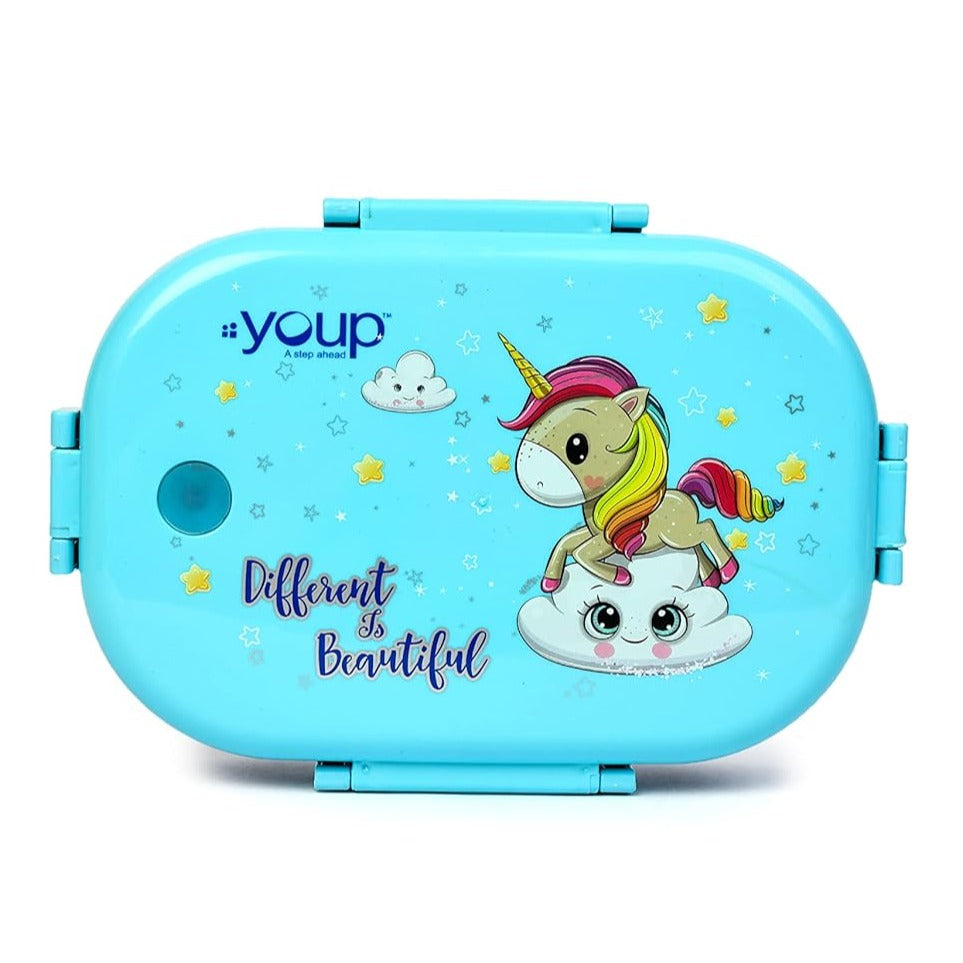 Stainless Steel Unicorn Theme Kids Lunch Box - 700 ml
