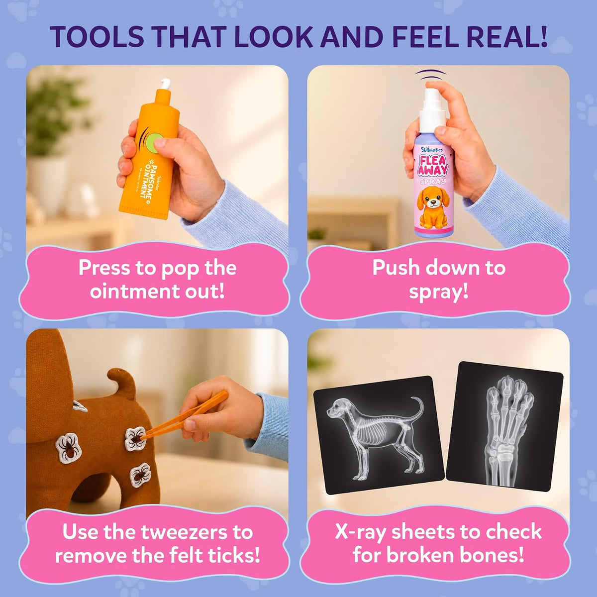 Skillmatics Vet Set for Kids – 30+ Pieces, Interactive Pretend Play Kit