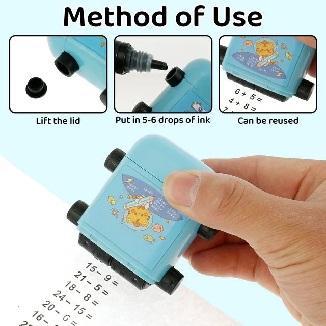 2 in 1 Roller Digital Teaching Smart Math Roller Stamps