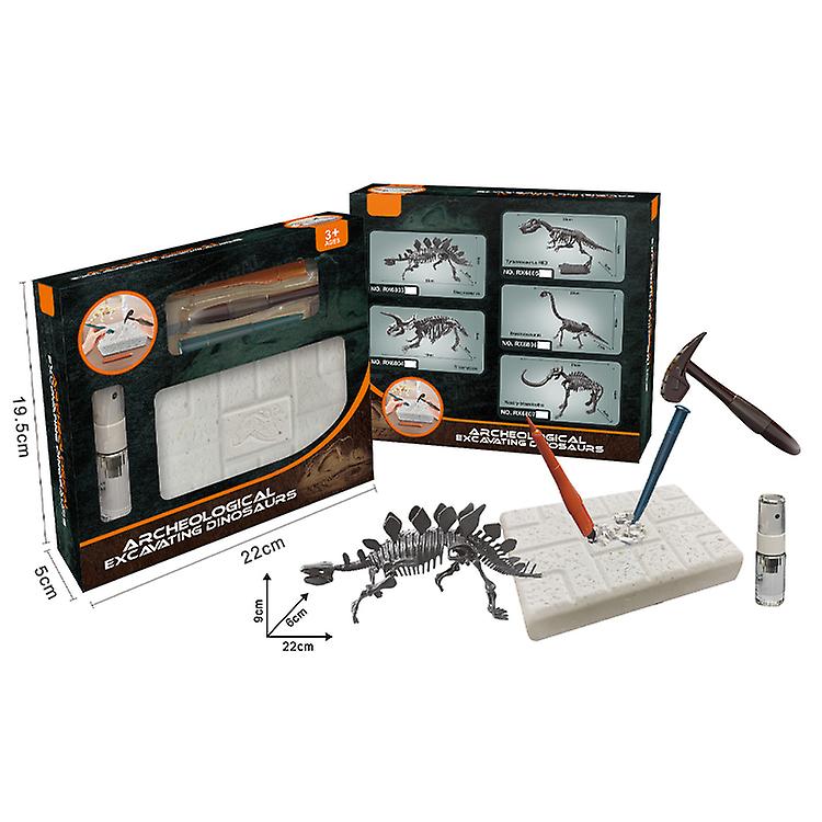 Archeological Excavating Dinosaur Digging Fossil Kit  + Tools
