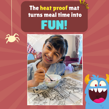 PEPPLAY DOODLE PLACEMATS - SUPERHEROES & MONSTERS