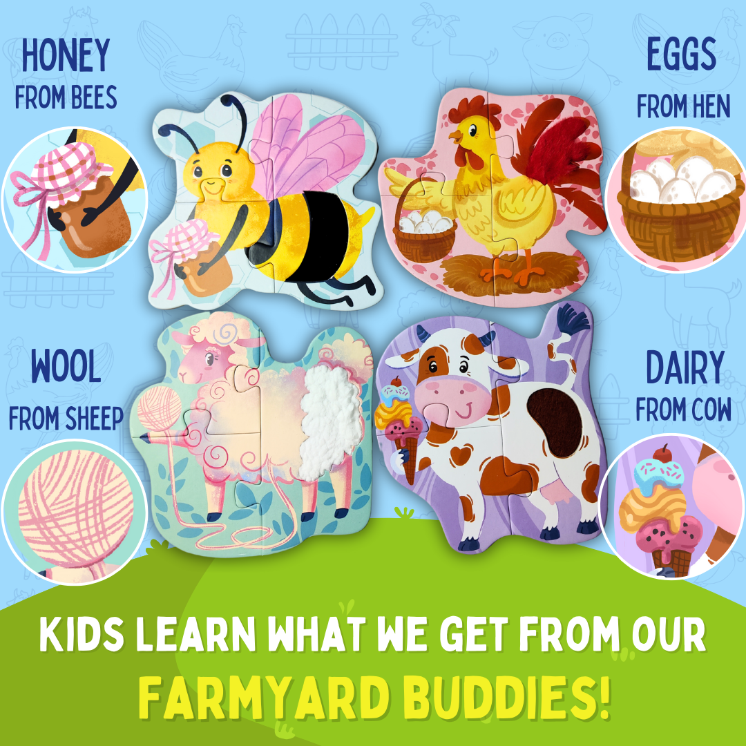MY FIRST TOUCH & FEEL PUZZLES - FARM ANIMALS