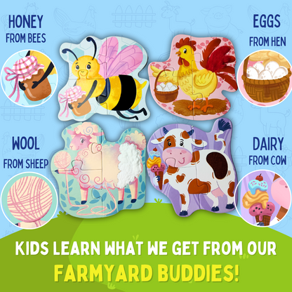 MY FIRST TOUCH & FEEL PUZZLES - FARM ANIMALS