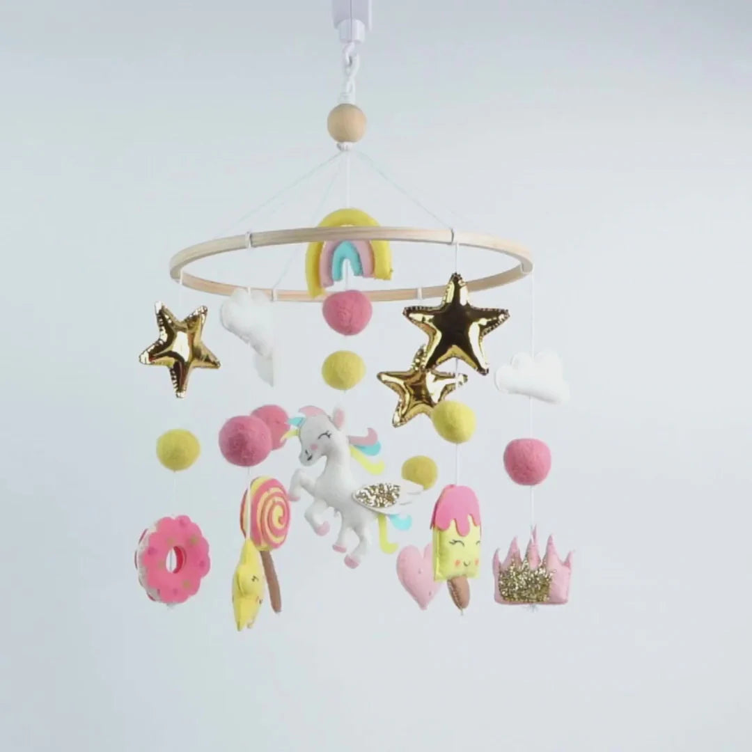 Cot / Crib Mobile - Magical Unicorn