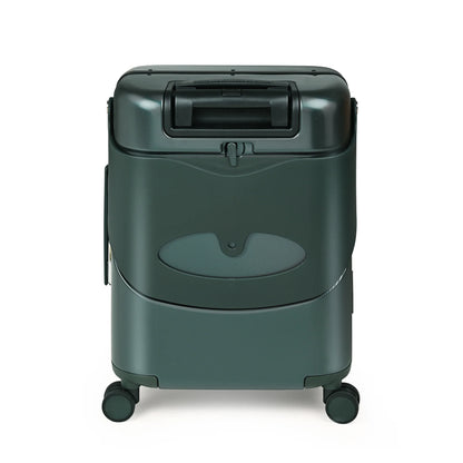 Miamily Forest Green Ride-On Trolley Carry-On Luggage 18 inch