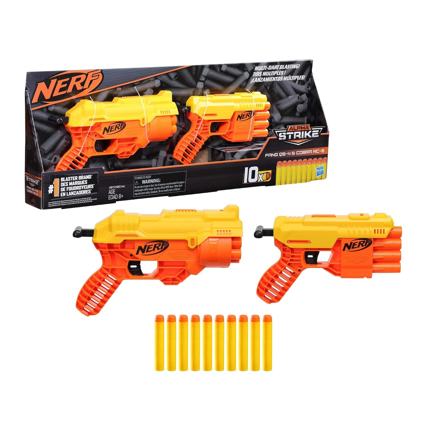 Nerf Alpha Strike Fang QS-6 and Cobra RC-6 Blasters