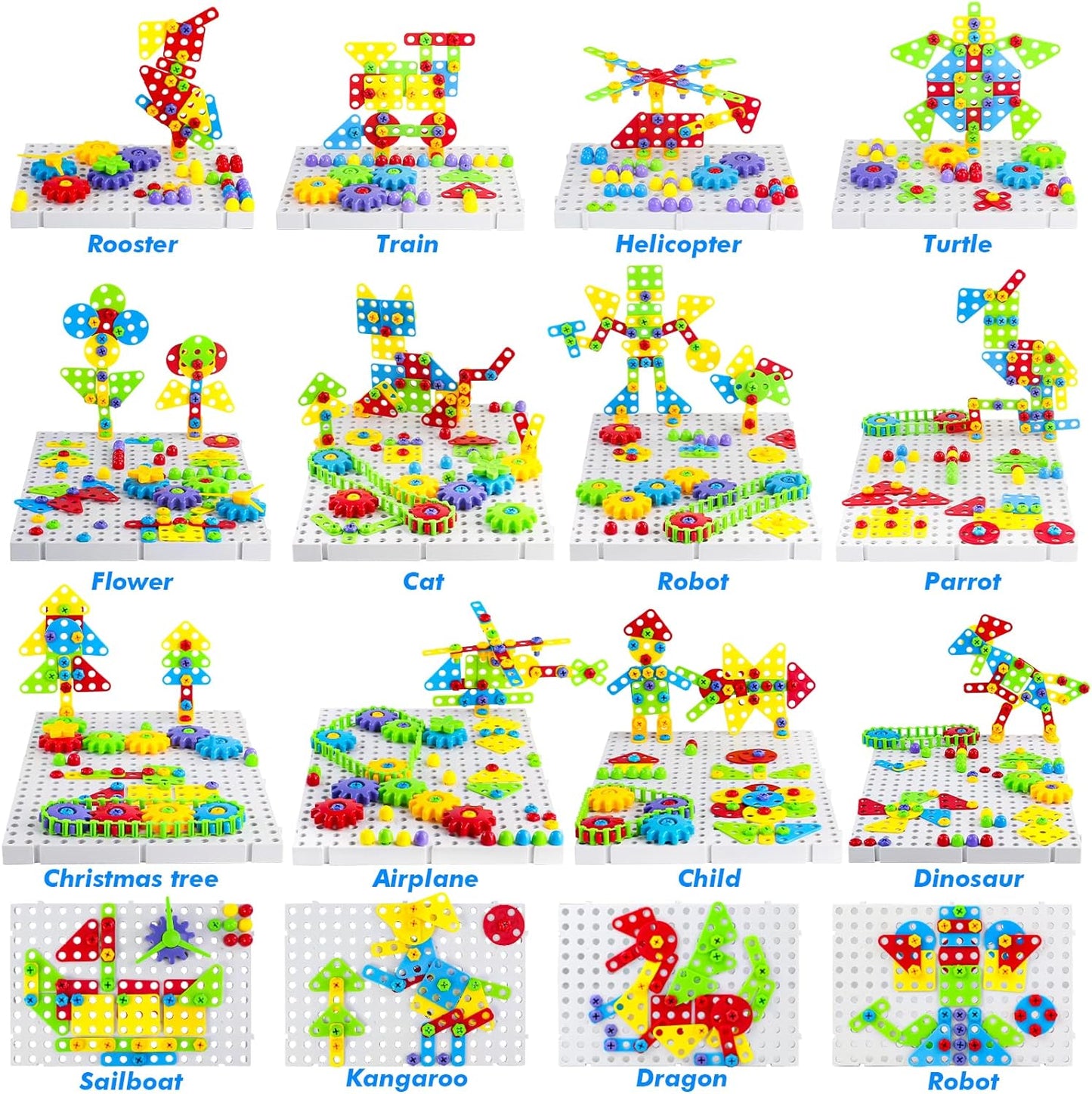 281 Puzzle Peg - Creative Mosaic Drill Gears Toys