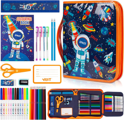 Stationery Art Coloring Set - Zip It Pencil Case