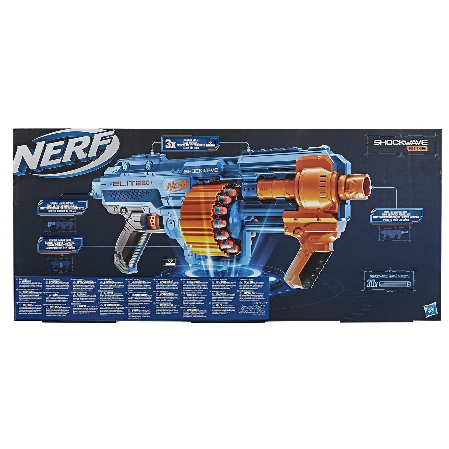 Nerf Elite 2.0 Shockwave Toy Blaster, 30 Darts