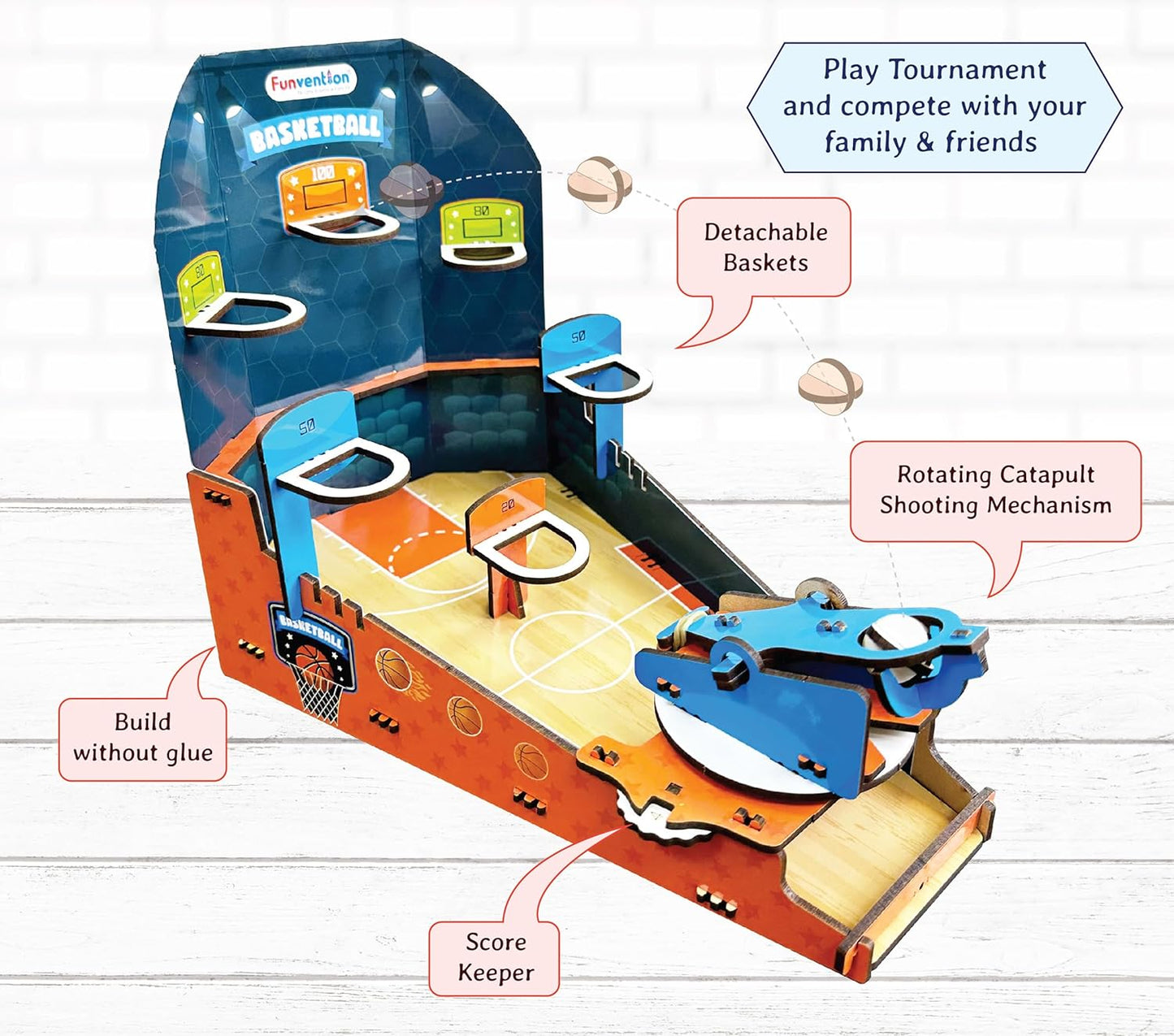 DIY Basketball Mania STEM Learning Toy for Kids