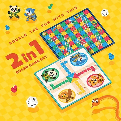 2 In 1 Snakes & Ladder And Ludo Combo