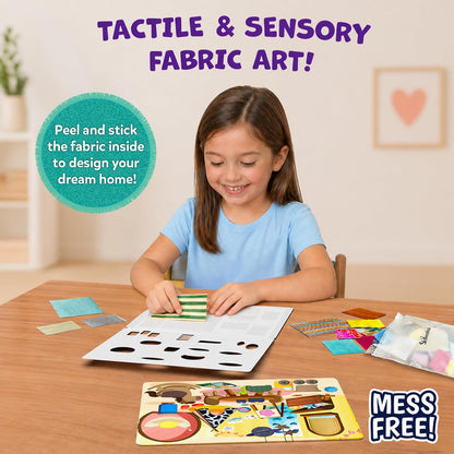 Skillmatics Fab Tabs – Sensory & Tactile Fabric Art & Craft Kit for Kids