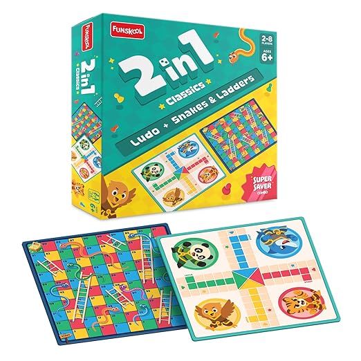 2 In 1 Snakes & Ladder And Ludo Combo