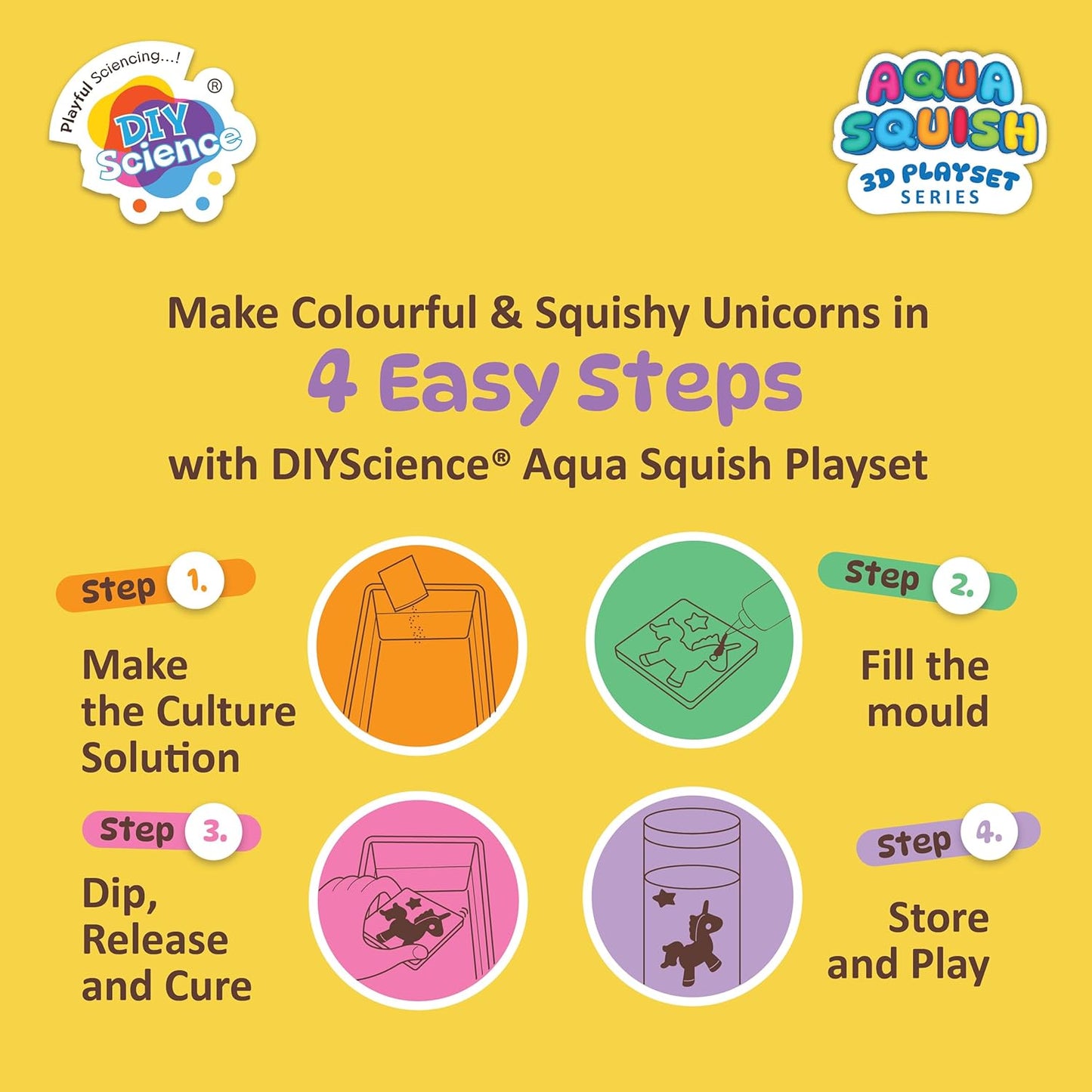 Aqua Squish Kit | Make 3D Colourful and Soft Squishy